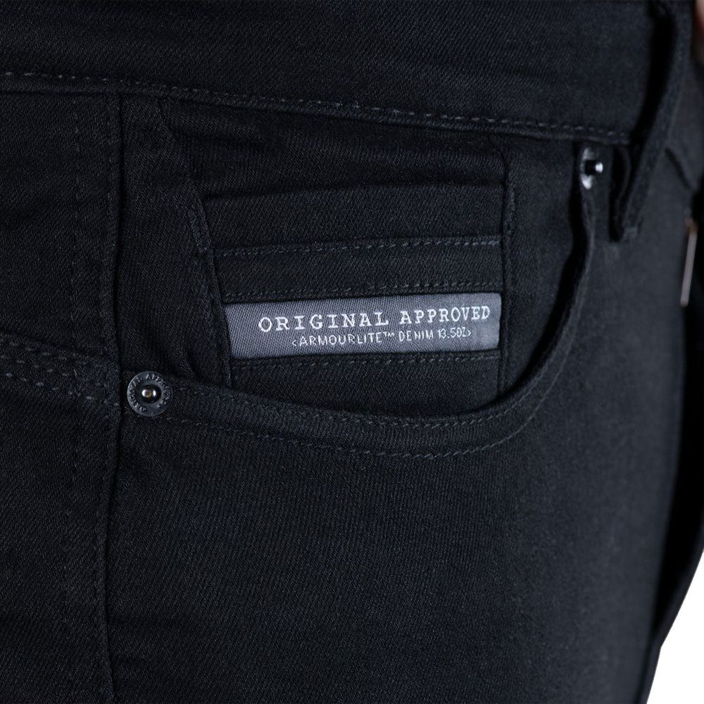 Oxford Original Approved AA Super Stretch Ladies Jeans Black (Image 4) - ThrottleChimp