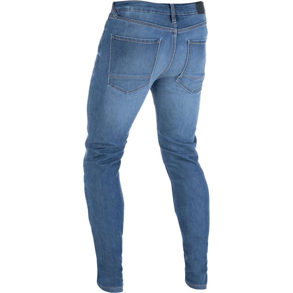 Oxford Original Approved AA Slim Fit Jeans Mid Blue (Image 2) - ThrottleChimp