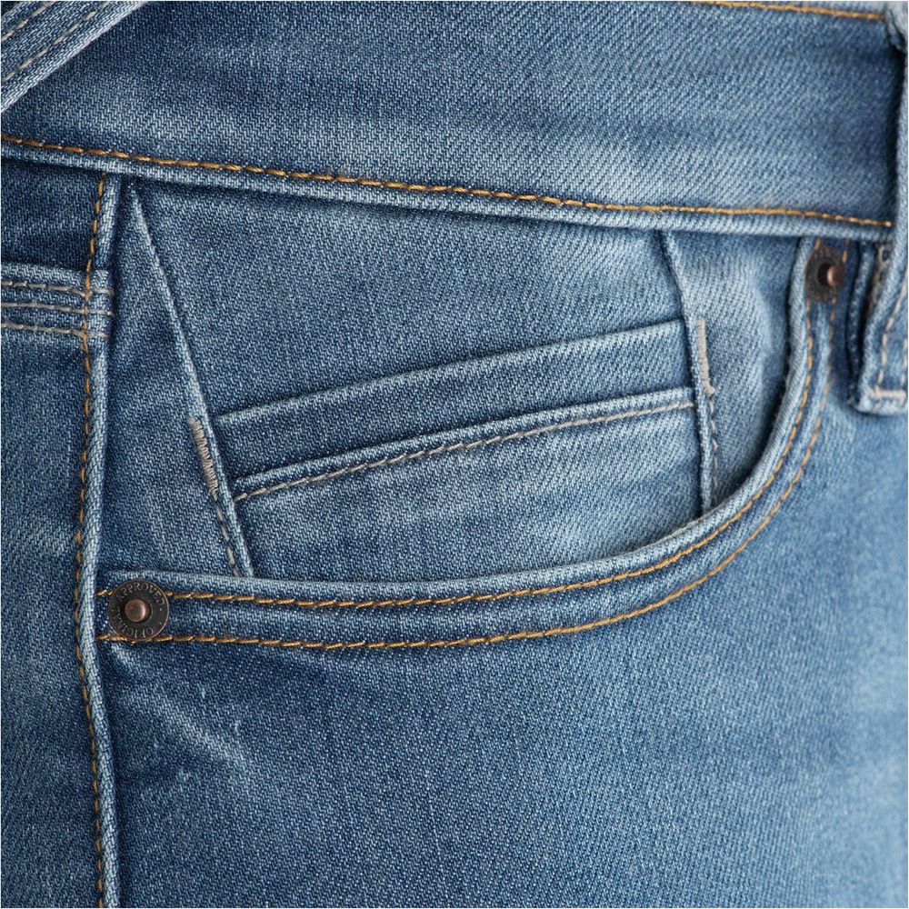 Oxford Original Approved AA Slim Fit Jeans Mid Blue (Image 3) - ThrottleChimp