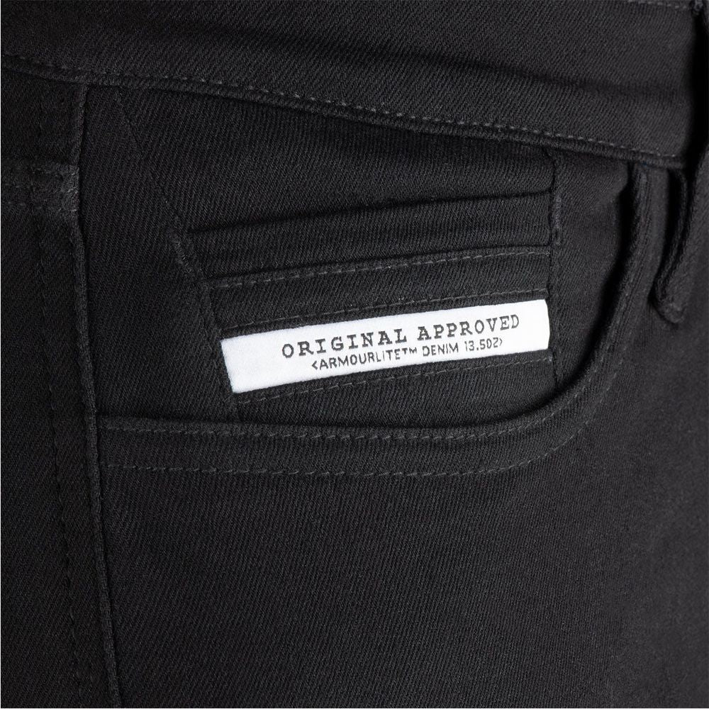 Oxford Original Approved Super Stretch Slim Fit Jeans Black (Image 5) - ThrottleChimp