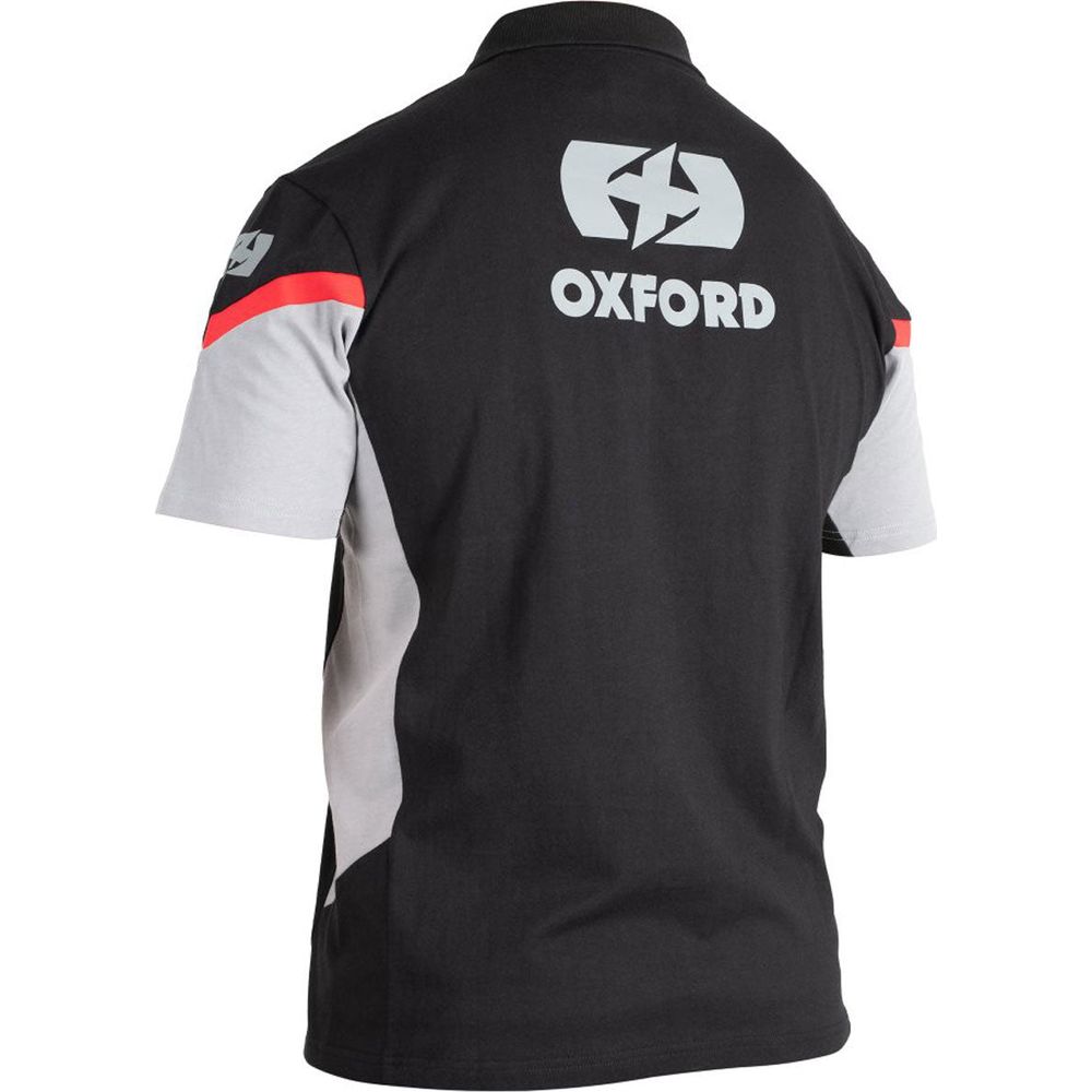 Oxford Racing Polo T-Shirt Black (Image 2) - ThrottleChimp