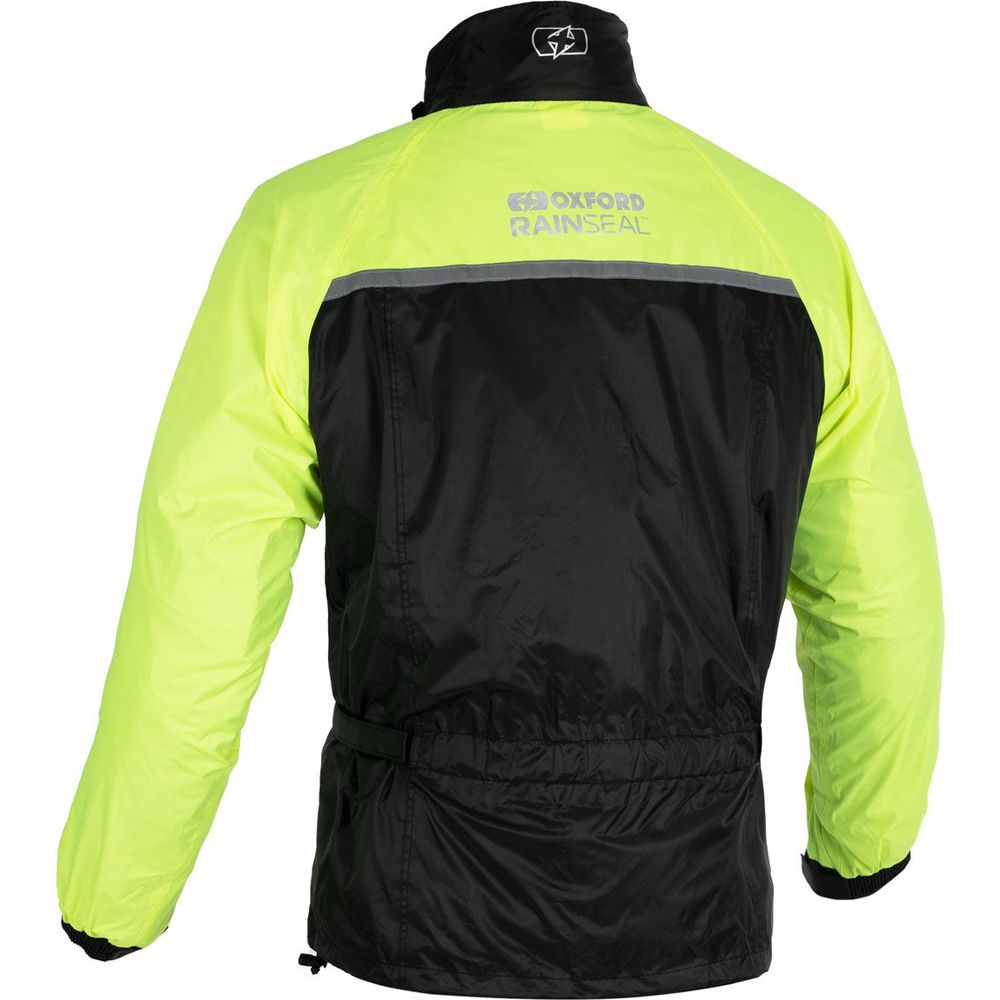 Oxford Rainseal Over Jacket Black / Fluo Yellow (Image 2) - ThrottleChimp