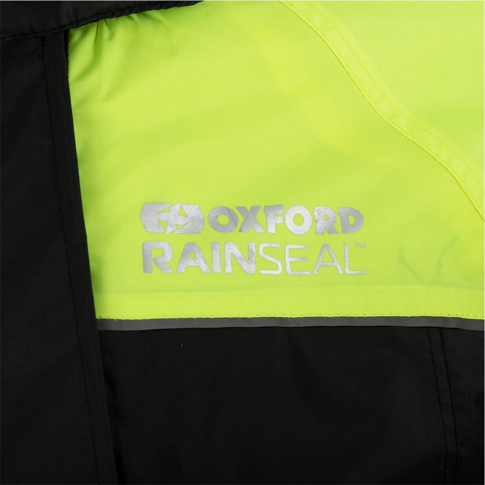 Oxford Rainseal Over Jacket Black / Fluo Yellow (Image 5) - ThrottleChimp