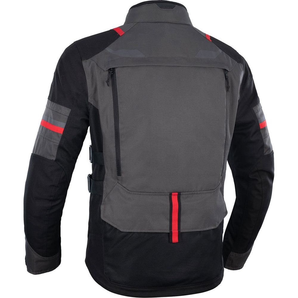 Oxford Rockland Textile Jacket Charcoal / Black / Red (Image 2) - ThrottleChimp