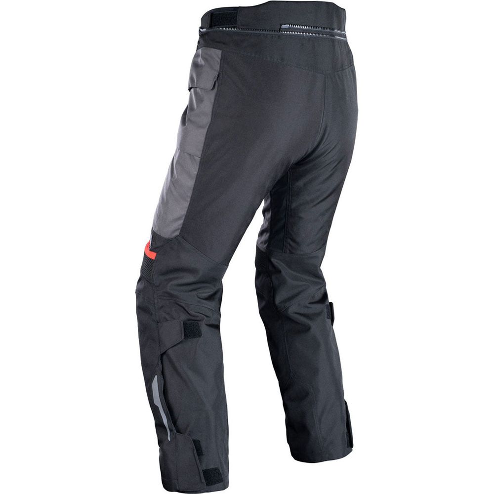 Oxford Rockland Textile Trouser Charcoal / Black / Red (Image 2) - ThrottleChimp