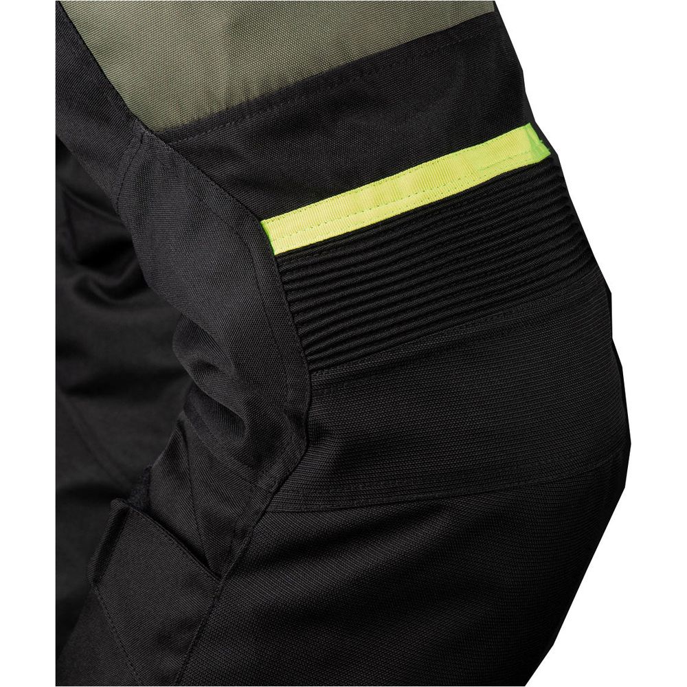 Oxford Rockland Textile Trouser Khaki / Black / Fluo Yellow (Image 5) - ThrottleChimp