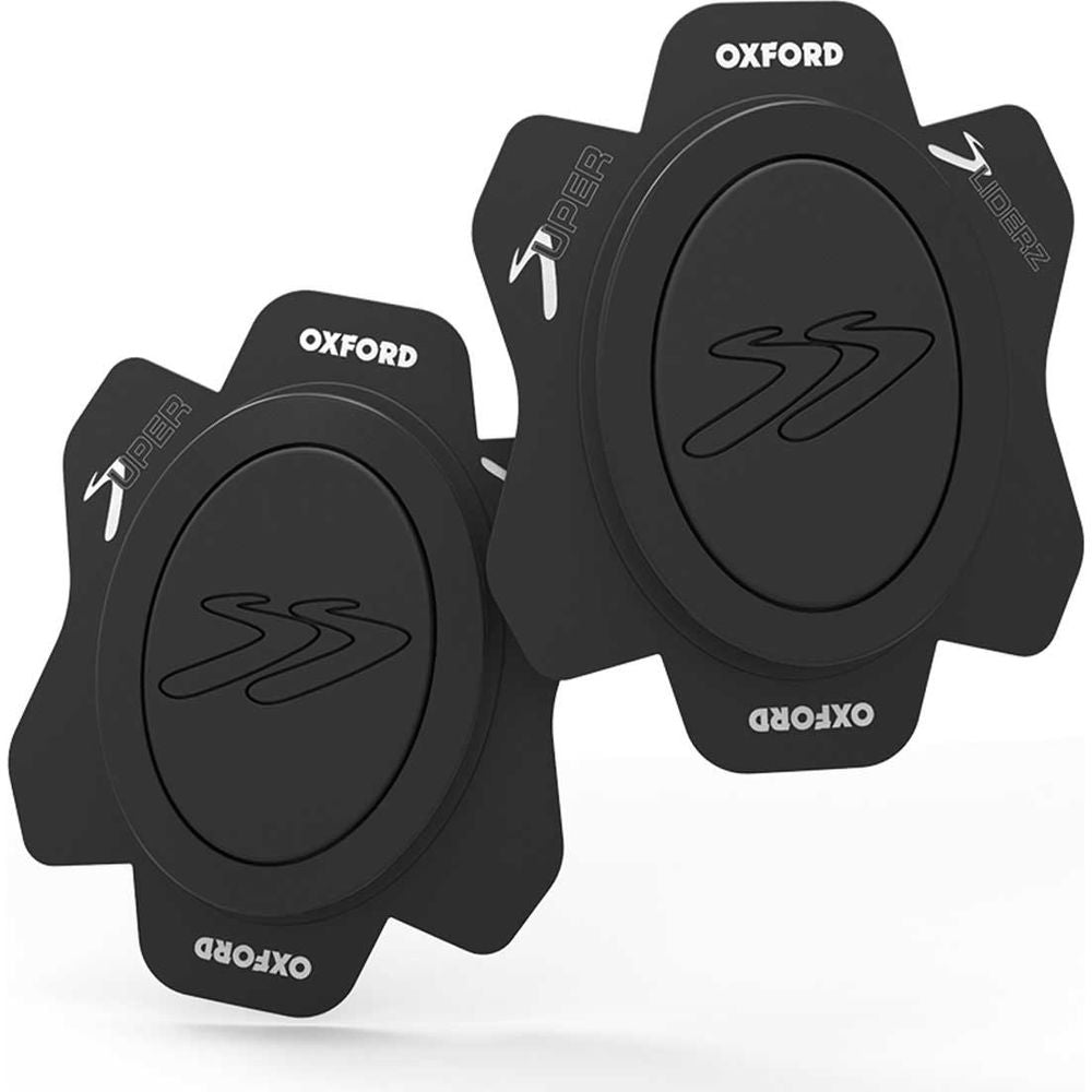 Oxford Rok Oval Knee Sliders Black (Image 2) - ThrottleChimp