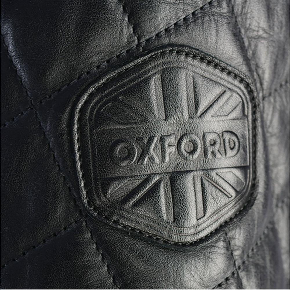 Oxford Route 73 2.0 Leather Jacket Black (Image 6) - ThrottleChimp