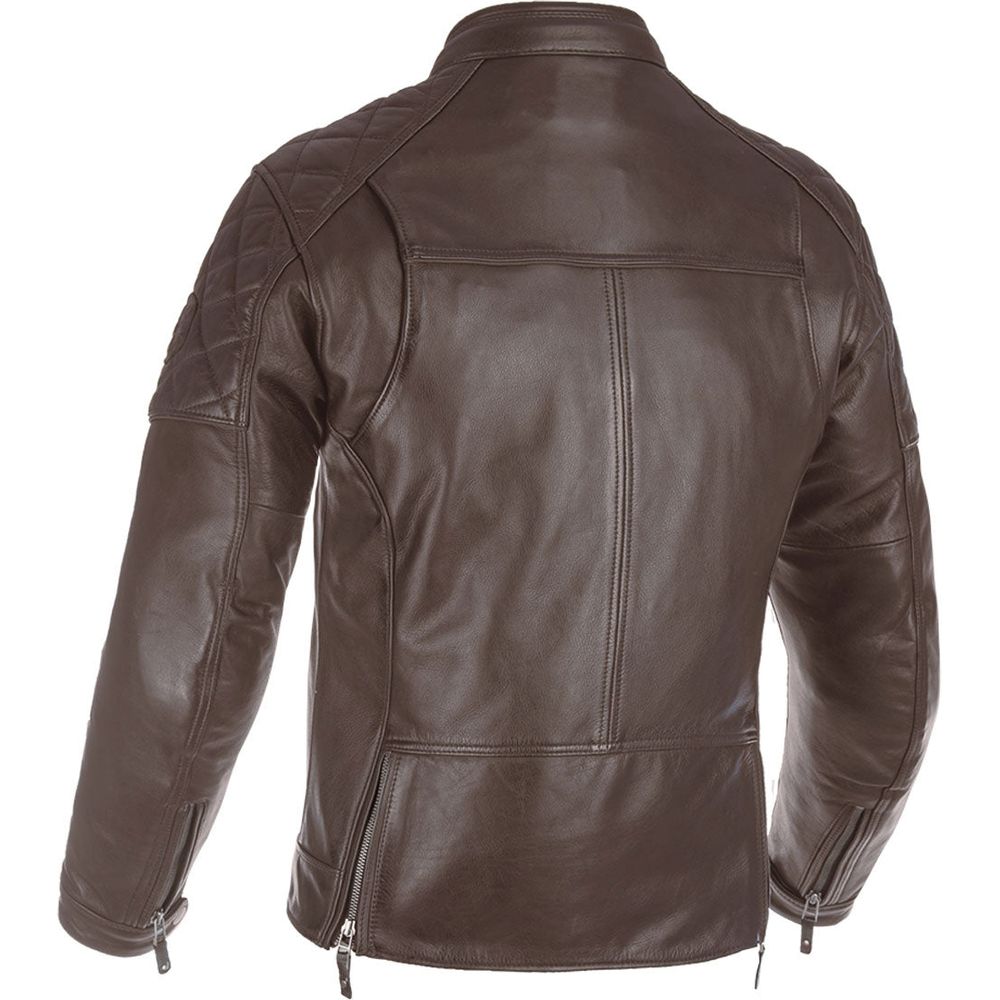 Oxford Route 73 2.0 Leather Jacket Brown (Image 2) - ThrottleChimp