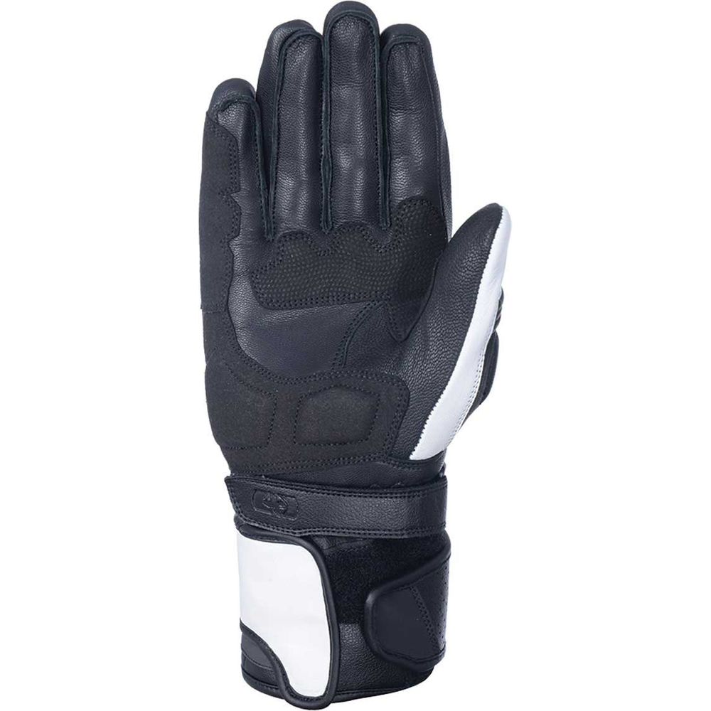 Oxford RP-2 2.0 Sports Long Leather Gloves Stealth Black / White / Red (Image 2) - ThrottleChimp