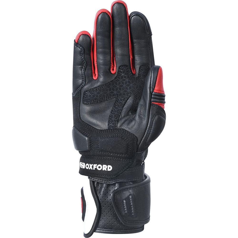 Oxford RP-2R Leather Gloves White / Black / Red (Image 2) - ThrottleChimp