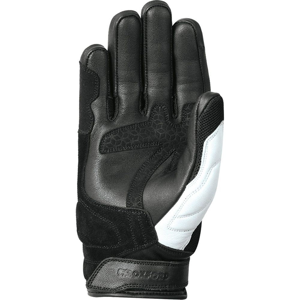 Oxford RP-6S Leather Gloves Black / Red / White (Image 2) - ThrottleChimp