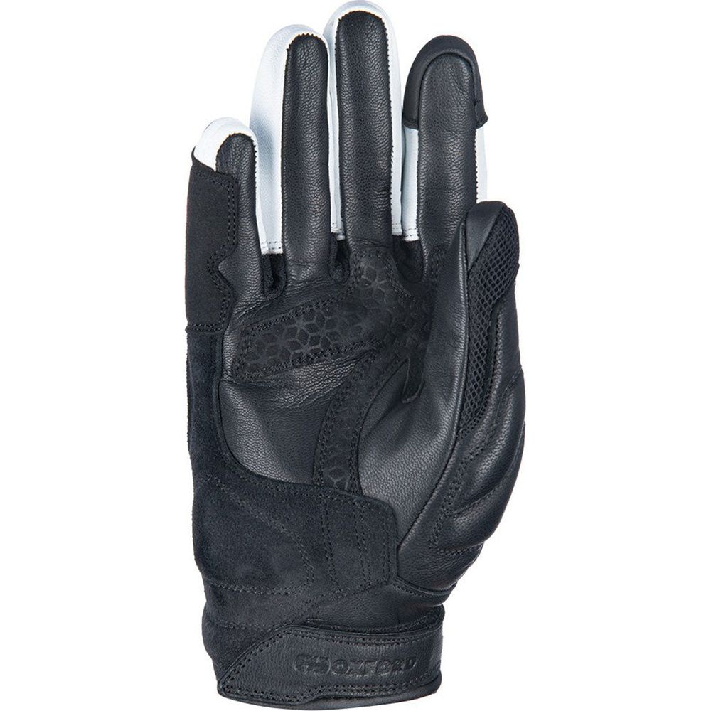 Oxford RP-6S Ladies Leather Gloves Black / White / Pink (Image 2) - ThrottleChimp