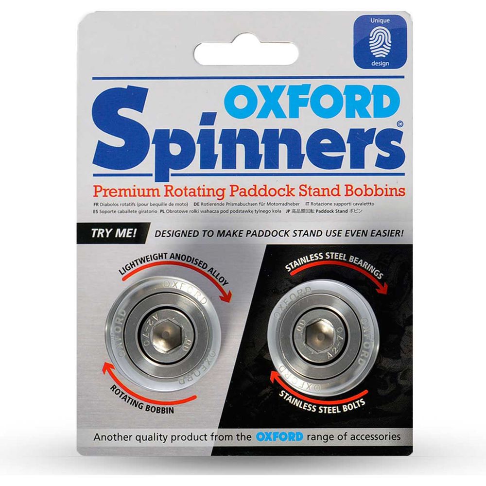 Oxford M10 Premium Spinners Silver - 1.25 Thread (Image 2) - ThrottleChimp