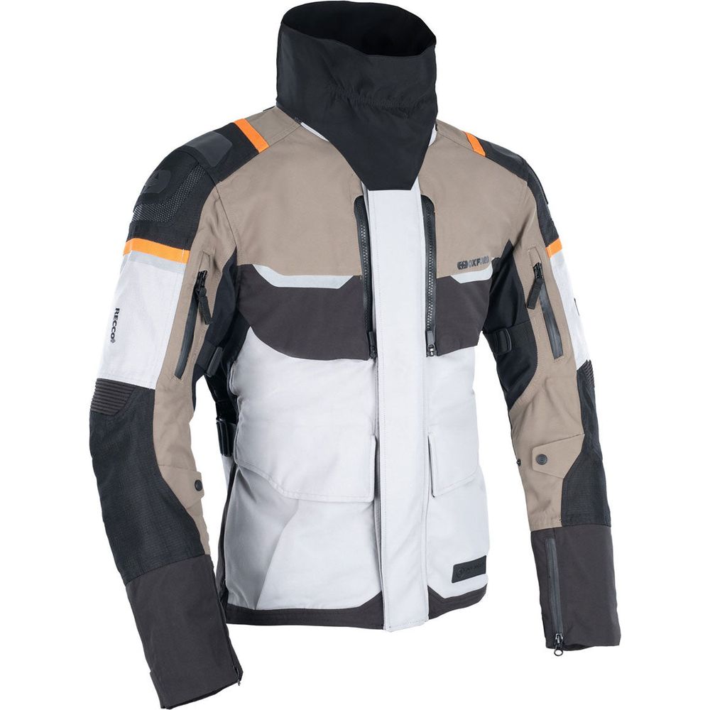 Oxford Stormland Dry2Dry Textile Jacket Desert / Black / Orange (Image 2) - ThrottleChimp