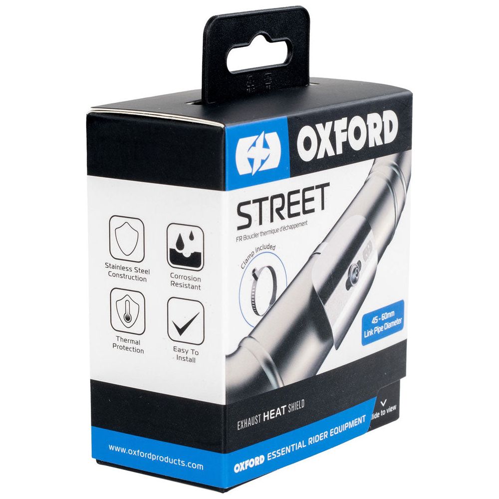 Oxford Street Exhaust Heat Shield Silver (Image 3) - ThrottleChimp