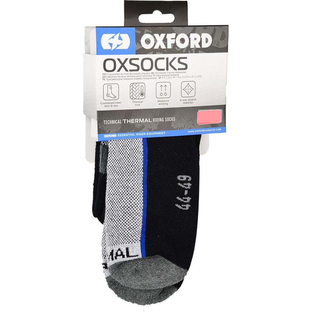 Oxford Thermal Regular Oxsocks Black (Image 2) - ThrottleChimp