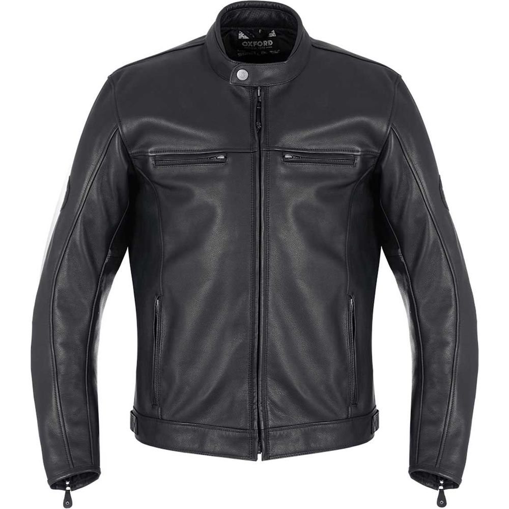 Oxford Walton Leather Jacket Black (Image 3) - ThrottleChimp