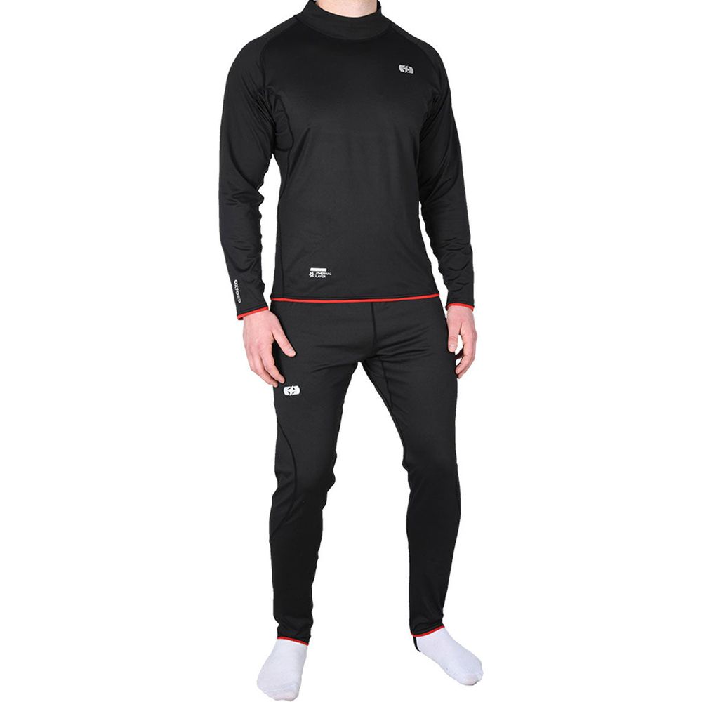 Oxford Warm Dry Thermal High Neck Base Layer Top Black (Image 2) - ThrottleChimp