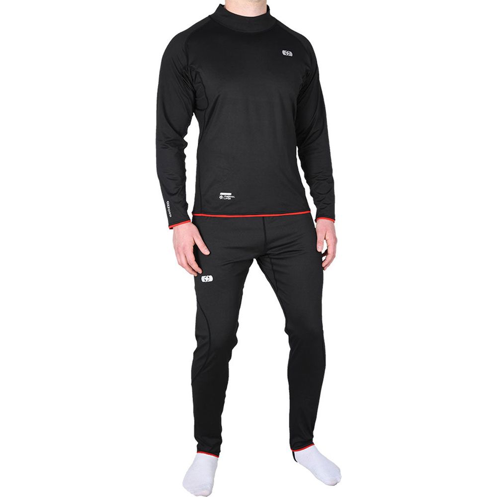 Oxford Warm Dry Thermal Base Layer Top Black (Image 2) - ThrottleChimp