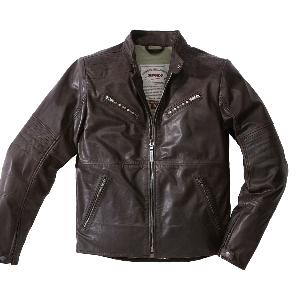 Spidi Garage CE Leather Jacket Brown - ThrottleChimp