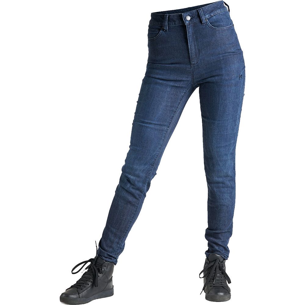 Pando Moto Kusari Cor 02 Ladies Skinny Fit Denim Jeans Blue - ThrottleChimp