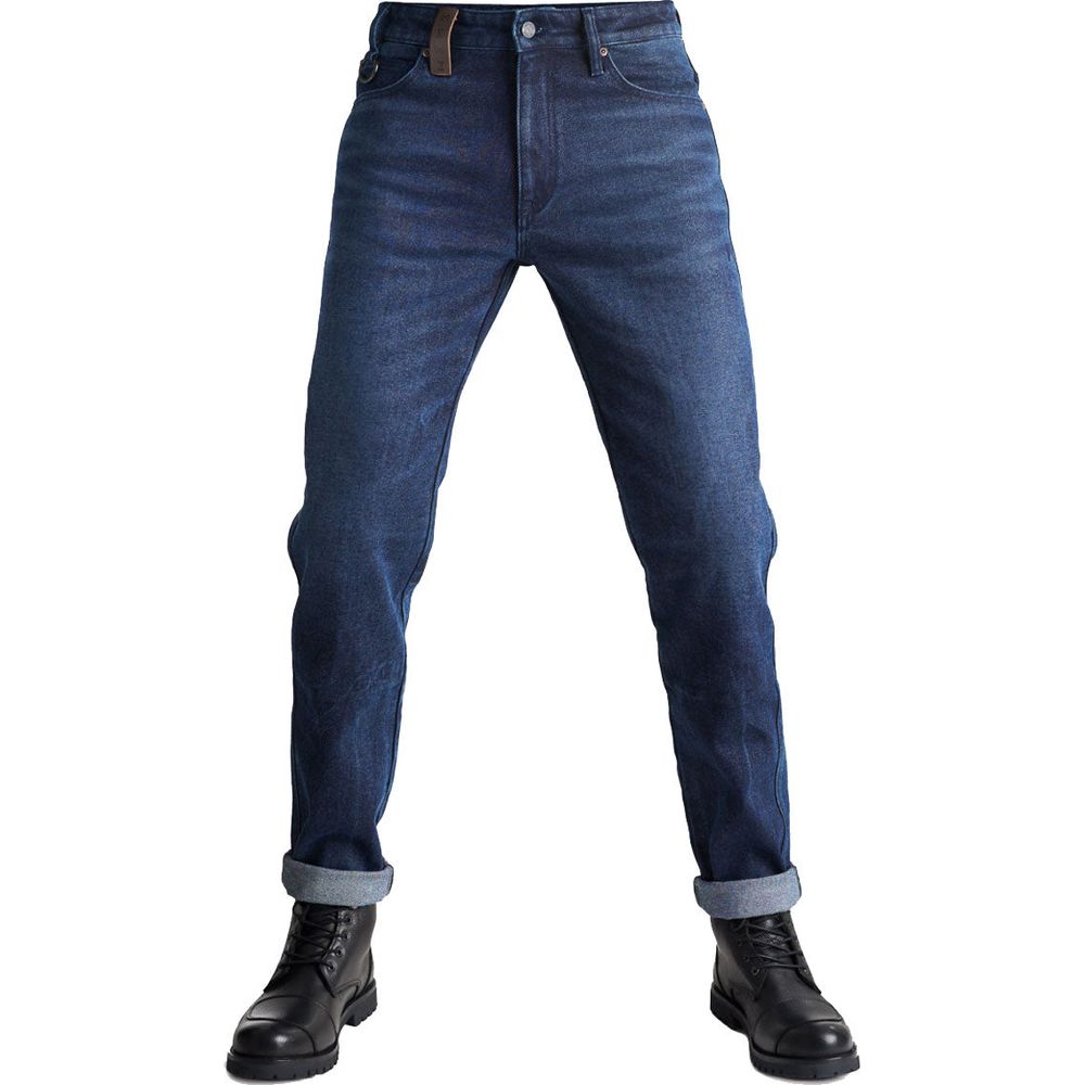 Pando Moto Arnie Slim Fit Denim Jeans Blue - ThrottleChimp