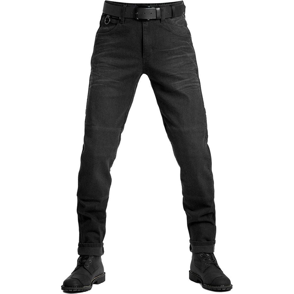 Pando Moto Boss Dyn 01 Cordura Slim Fit Denim Jeans Black - ThrottleChimp