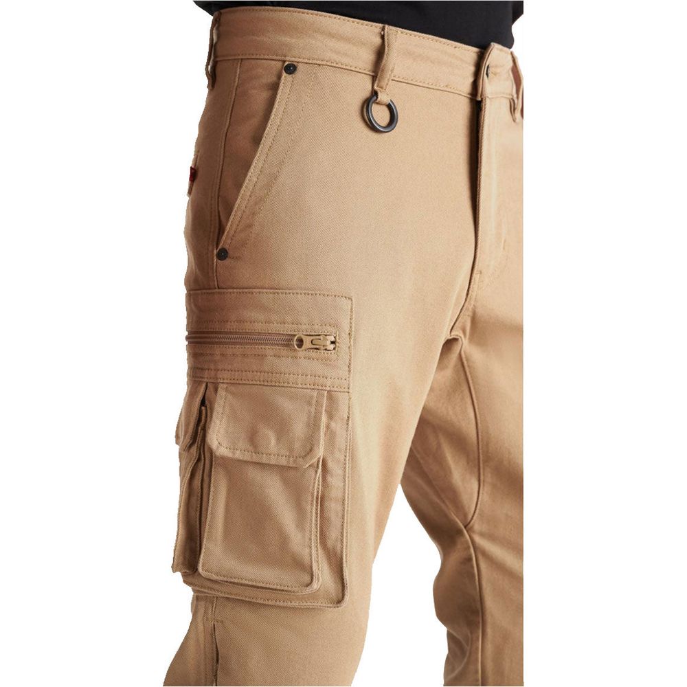 Pando Moto Desert Cargo Trouser Beige (Image 4) - ThrottleChimp