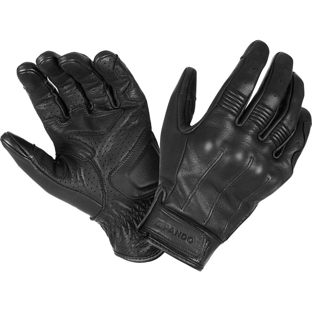 Pando Moto Ivy Summer Leather Gloves Black (Image 5) - ThrottleChimp