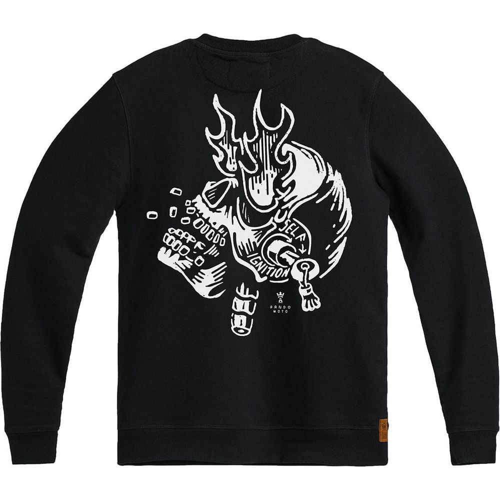 Pando Moto John Ignition Sweatshirt Black (Image 2) - ThrottleChimp