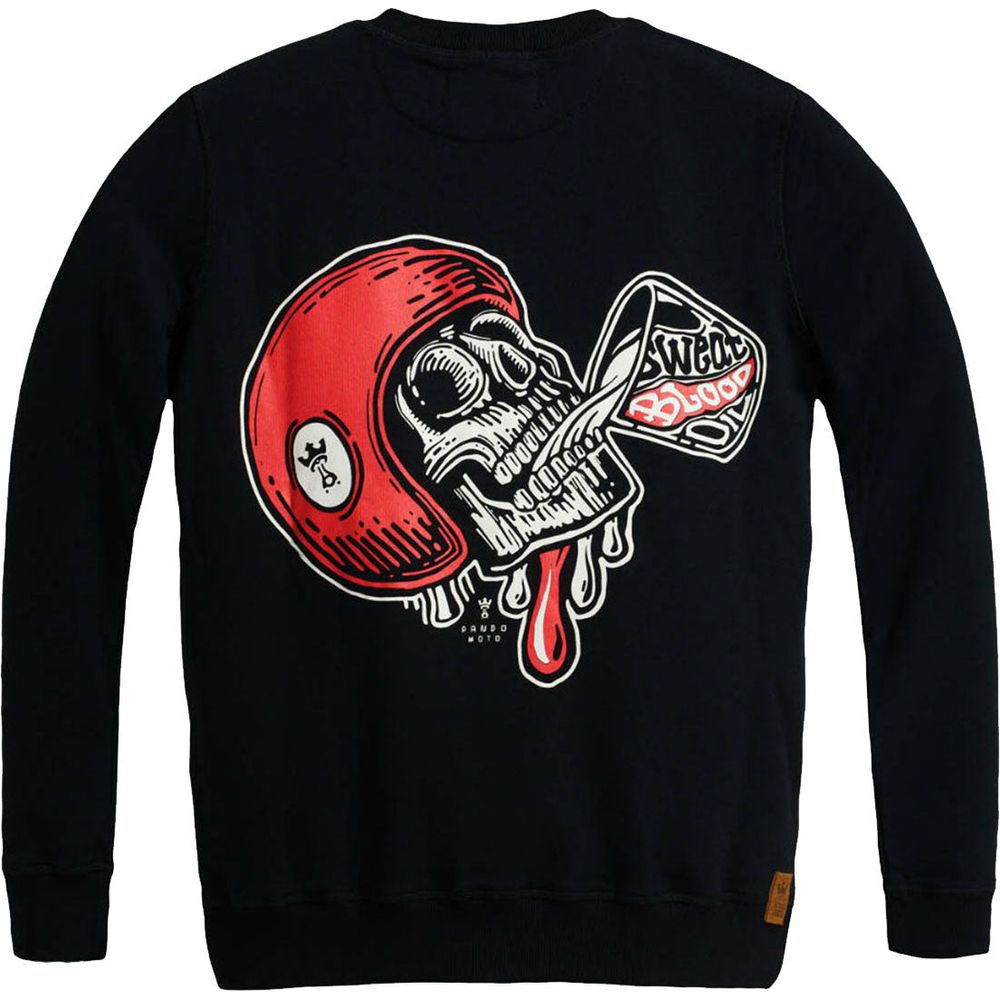 Pando Moto John Skull 01 Sweatshirt Black (Image 2) - ThrottleChimp