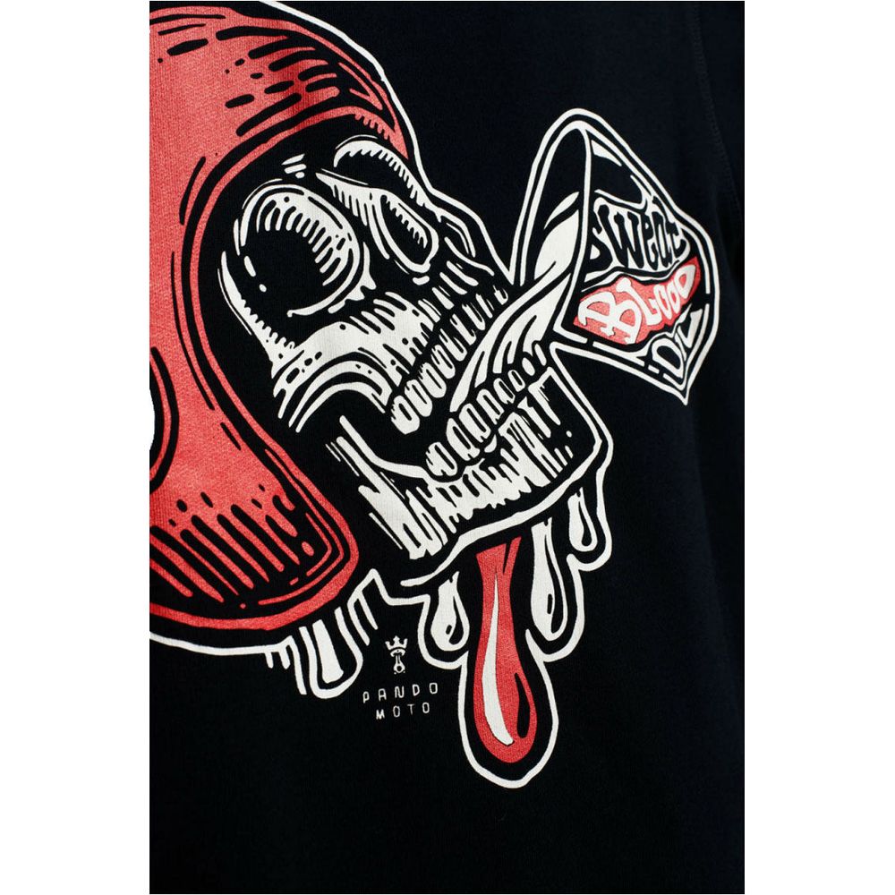 Pando Moto John Skull 01 Sweatshirt Black (Image 3) - ThrottleChimp