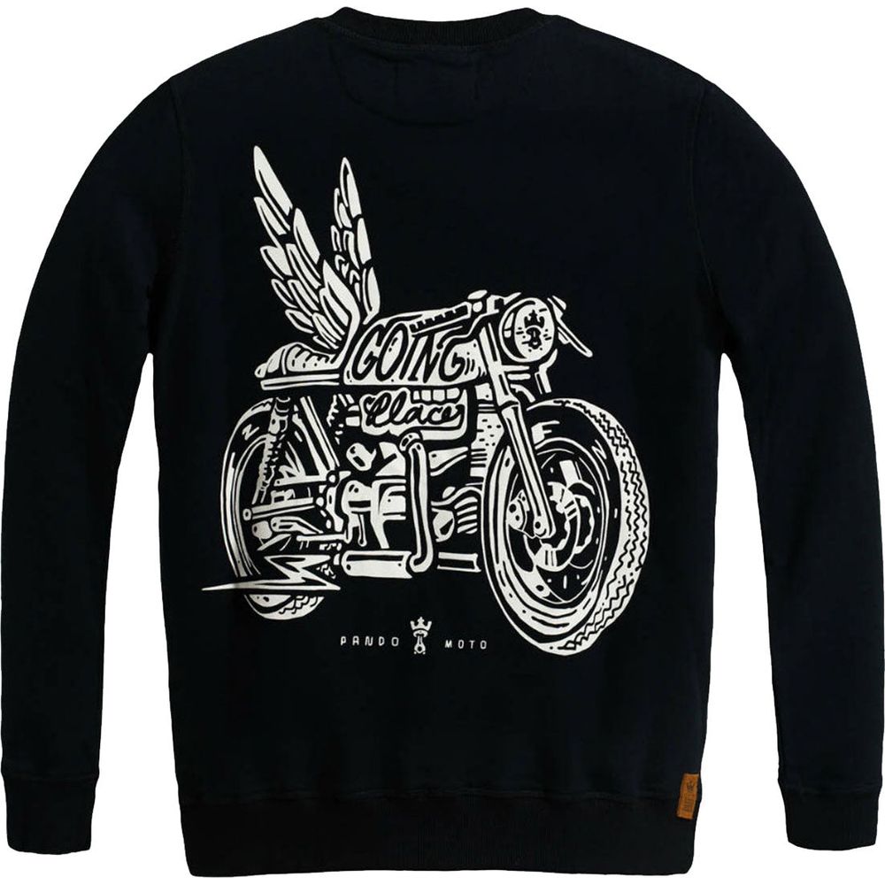 Pando Moto John Wing 01 Sweatshirt Black (Image 2) - ThrottleChimp