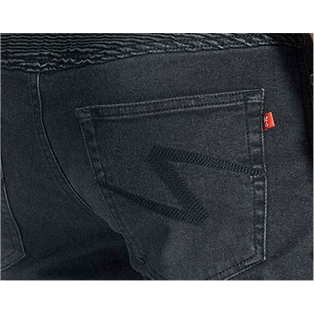 Pando Moto Karl Devil 9 Slim Fit Cordura / Aramid Jeans Black (Image 3) - ThrottleChimp