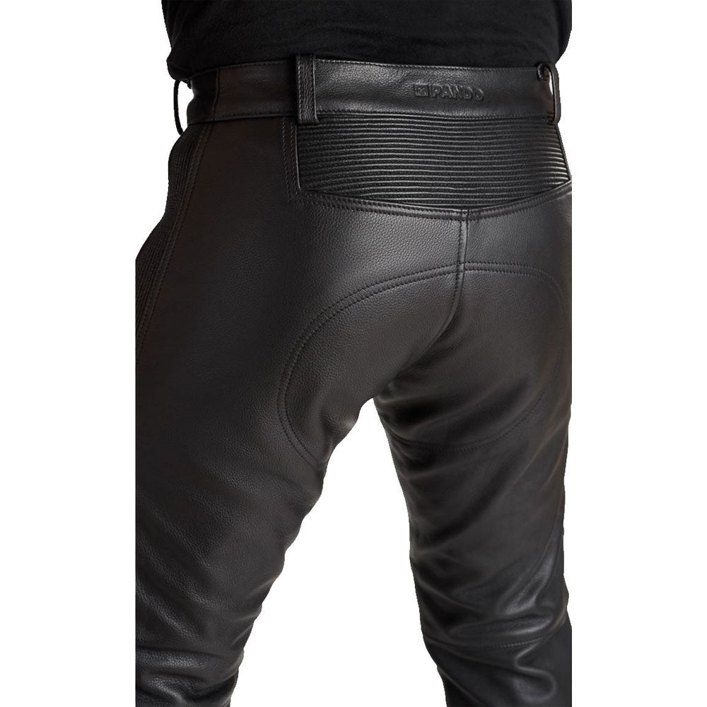 Pando Moto Katana Slim Fit Leather Trouser Black (Image 3) - ThrottleChimp