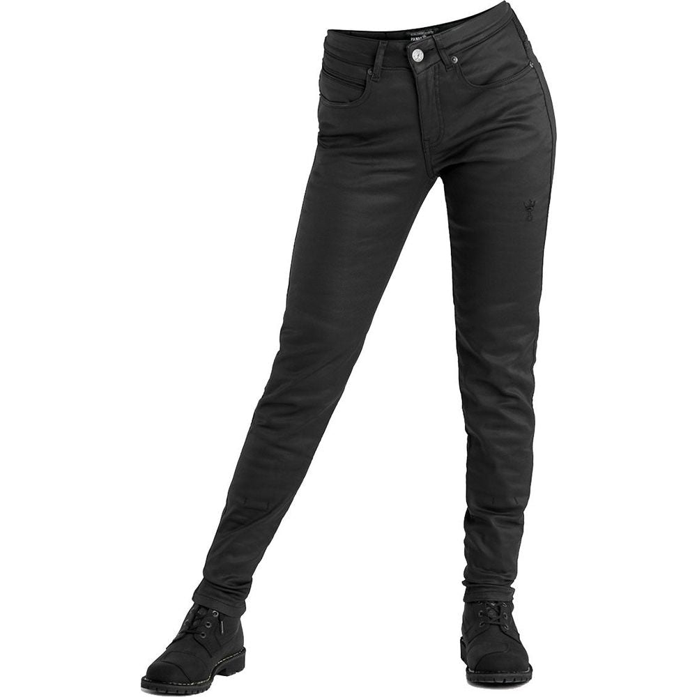 Pando Moto Lorica Kev 02 Ladies Skinny Fit Denim Jeans Black - ThrottleChimp