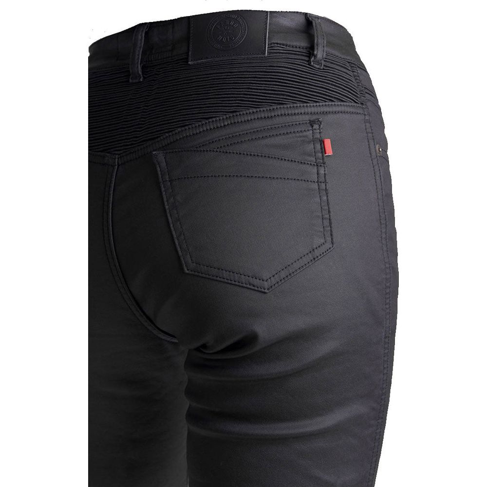 Pando Moto Lorica Kev 02 Ladies Skinny Fit Denim Jeans Black (Image 3) - ThrottleChimp