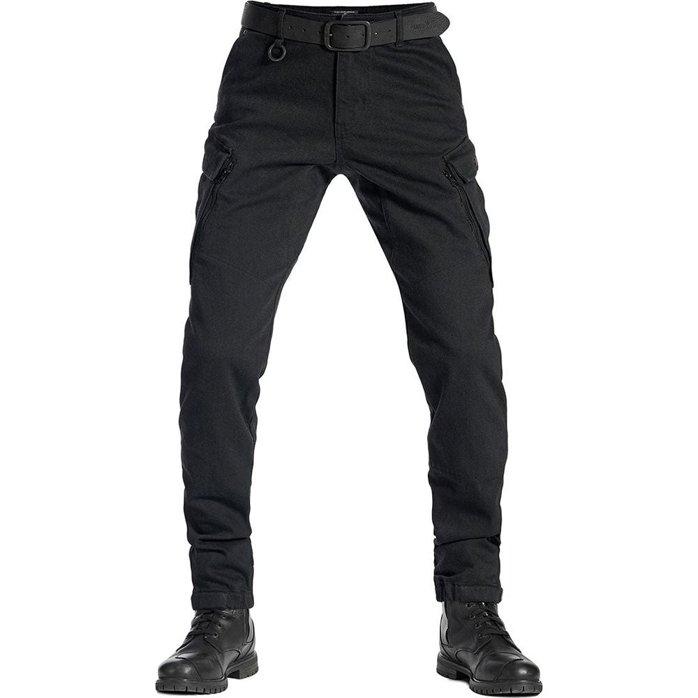 Pando Moto Mark Kev 01 Slim Fit Cargo Trouser Black - ThrottleChimp