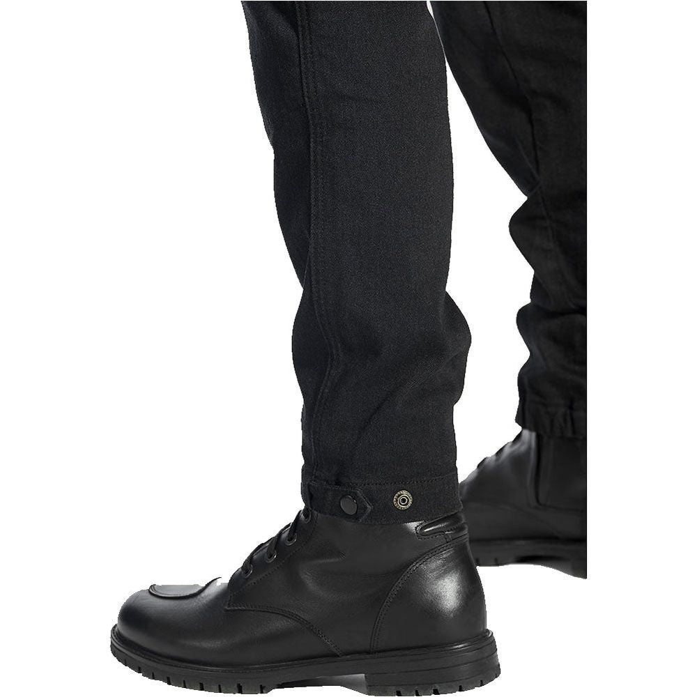 Pando Moto Mark Kev 01 Slim Fit Cargo Trouser Black (Image 2) - ThrottleChimp