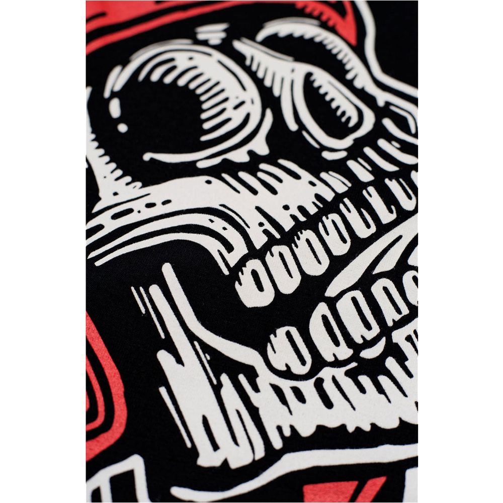 Pando Moto Mike Red Skull T-Shirt Black FREE 1 YEAR Returns, FREE UK Delivery | ThrottleChimp