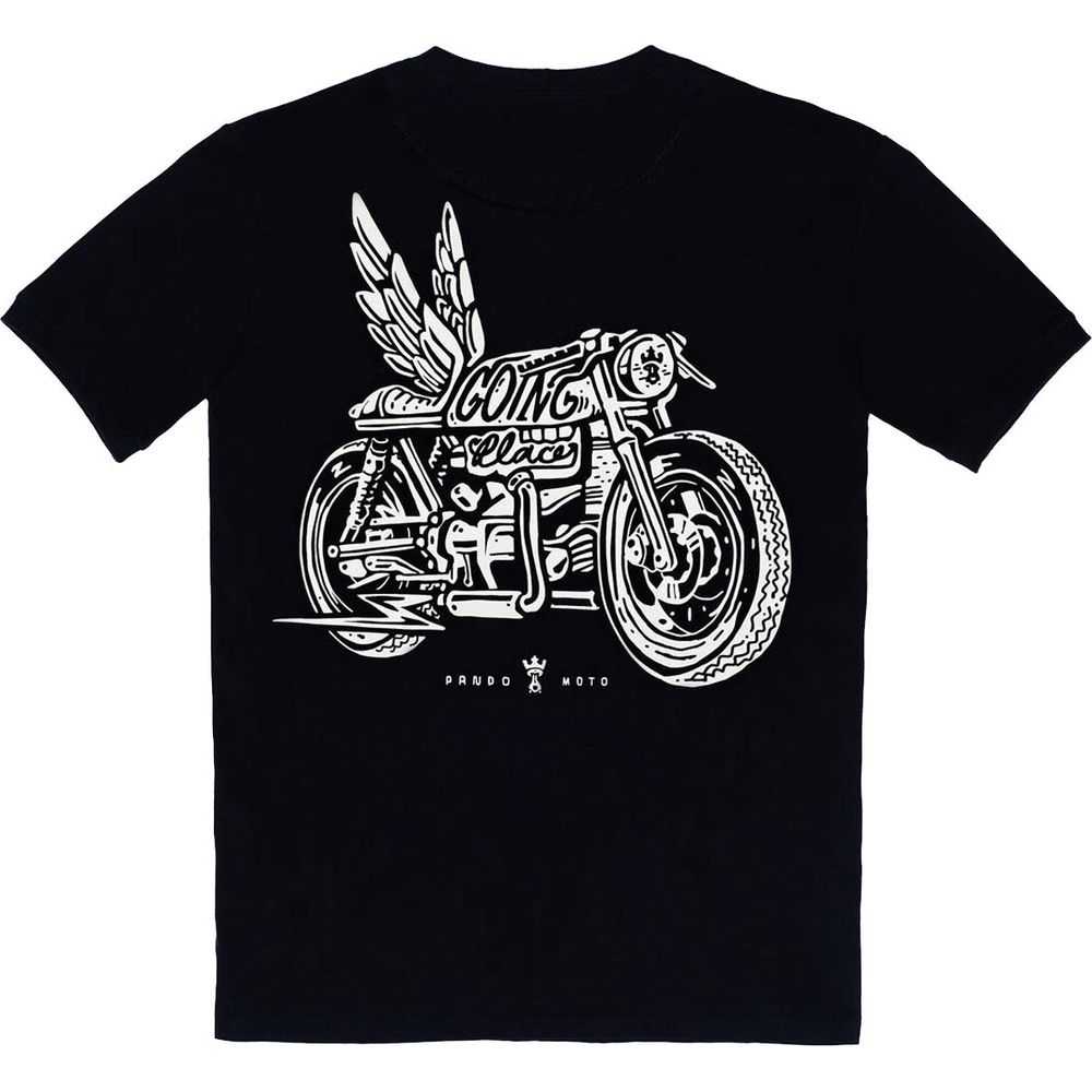 Pando Moto Mike Moto Wing T-Shirt Black - ThrottleChimp