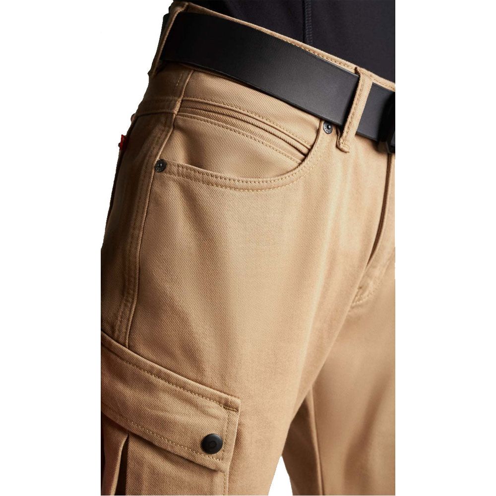 Pando Moto Mila Ladies Cargo Trouser Beige (Image 5) - ThrottleChimp