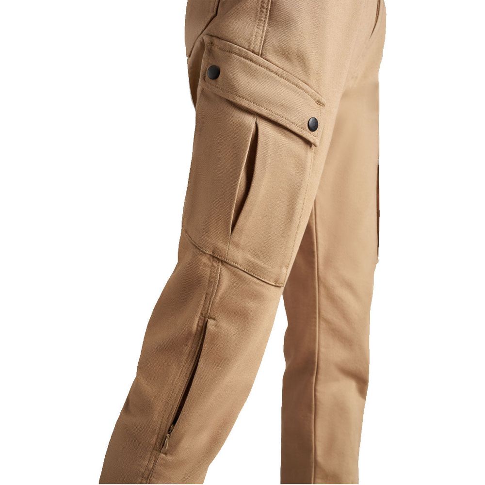 Pando Moto Mila Ladies Cargo Trouser Beige (Image 4) - ThrottleChimp