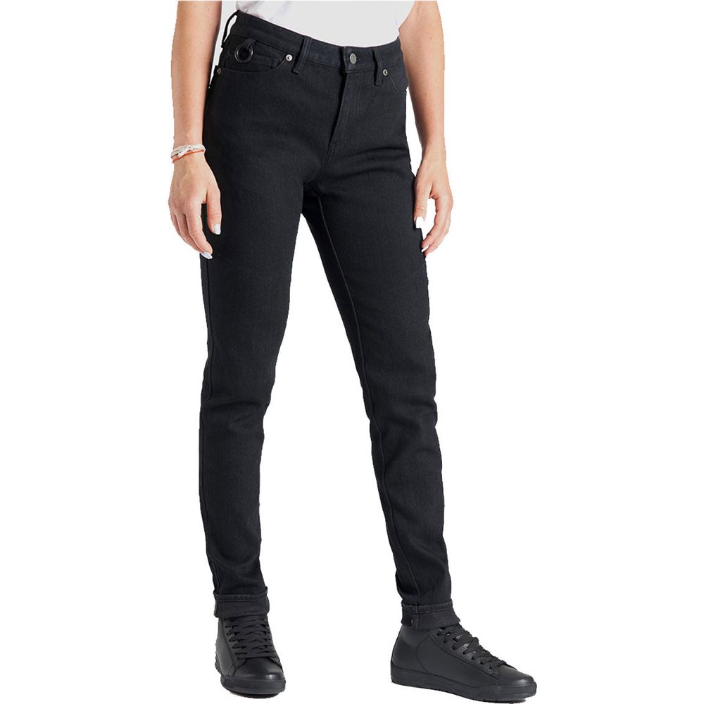 Pando Moto Kissaki Dyn 01 Ladies Denim Jeans Black - ThrottleChimp