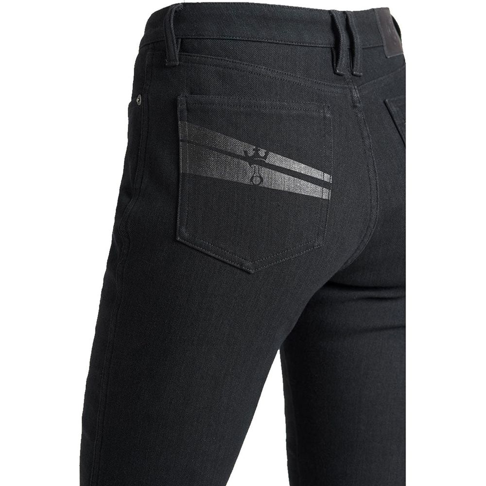 Pando Moto Kissaki Dyn 01 Ladies Denim Jeans Black (Image 6) - ThrottleChimp