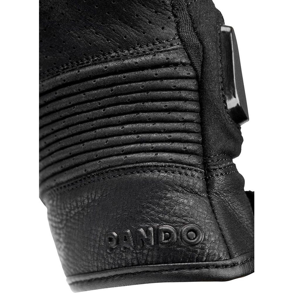 Pando Moto Onyx Summer Leather Gloves Black (Image 4) - ThrottleChimp