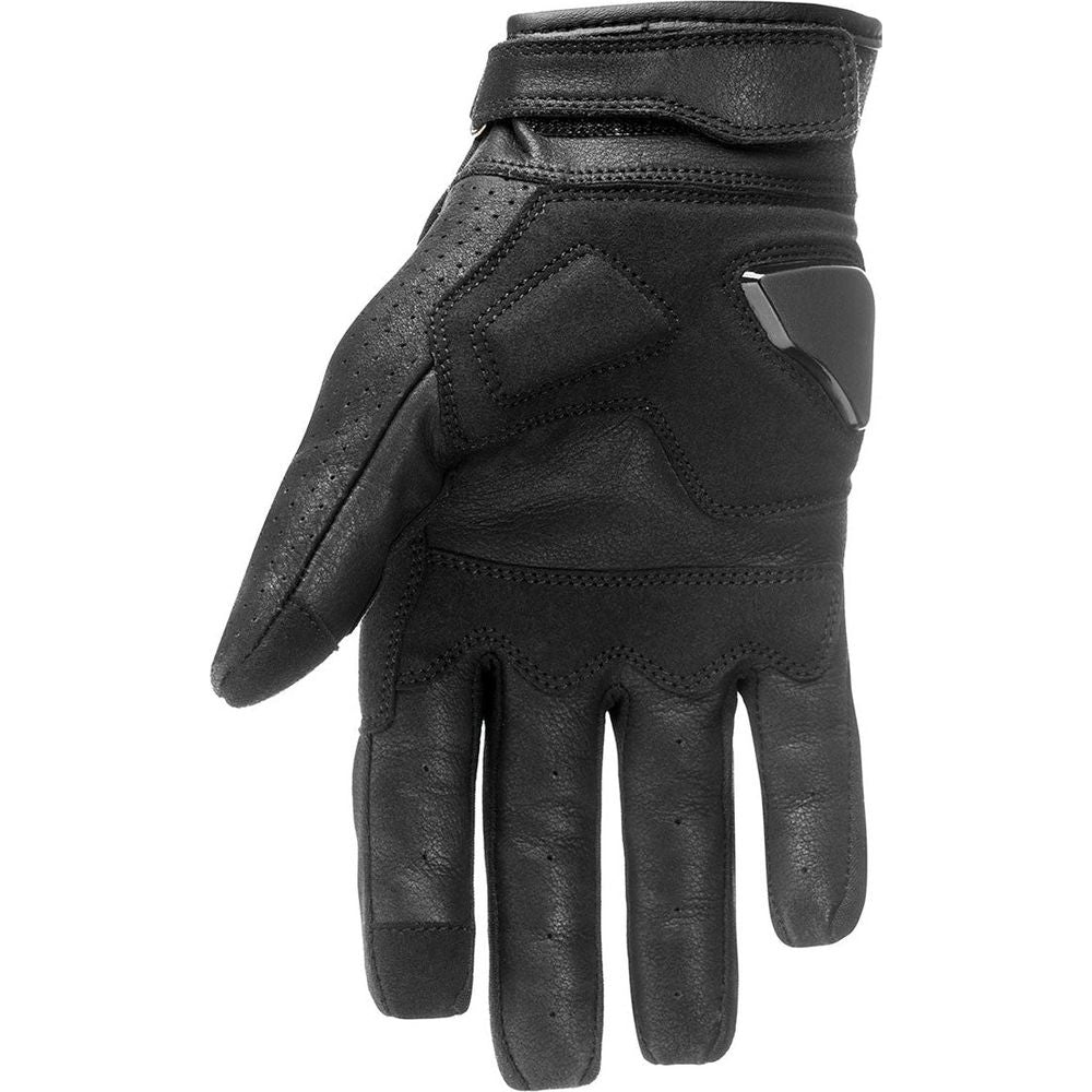 Pando Moto Onyx Summer Leather Gloves Black (Image 6) - ThrottleChimp