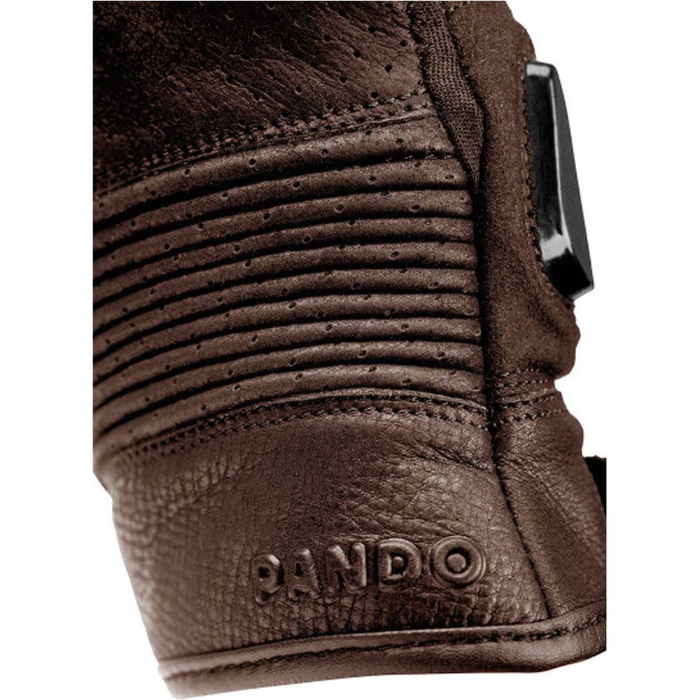 Pando Moto Onyx Summer Leather Gloves Brown (Image 4) - ThrottleChimp