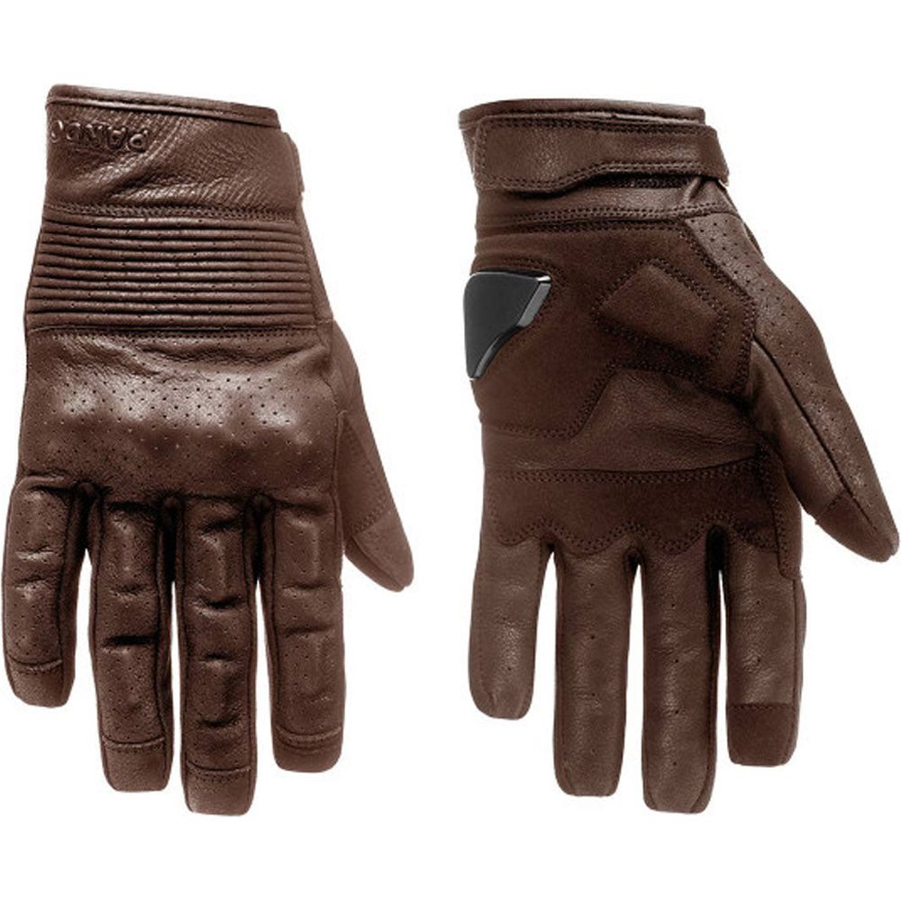 Pando Moto Onyx Summer Leather Gloves Brown (Image 5) - ThrottleChimp